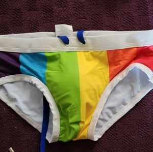 Addicted rainbow swim brief